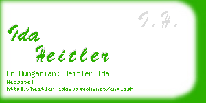 ida heitler business card